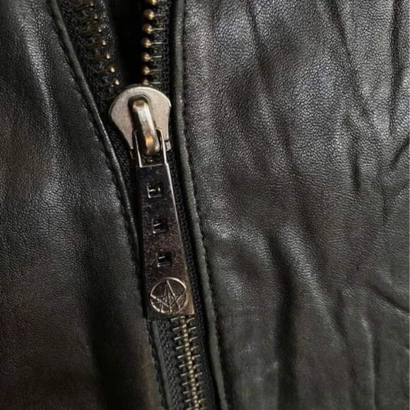 Affliction Black Premium Leather Motorcycle Jacket
